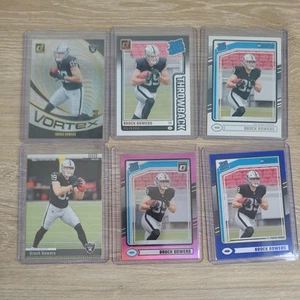 6 Card Brock Bowers Rc Lot. Optic Pink, Prizm, X Fractors And More! - Picture 1 of 12