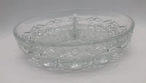 Vintage Glass Divided Dish Relish Candy Appetizers Nuts - Picture 1 of 5