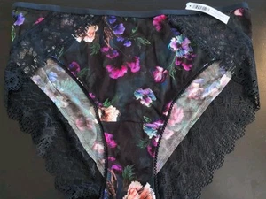 SOMA XL Embraceable High Leg Panty, 1 Pair Fleur Ever Mini Navy Floral Panty NWT - Picture 1 of 11