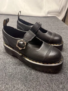Dr. Martens Addina Mary Jane Damen-Plateau mit Blumenschnalle 9 neu ohne Karton Doc schwarz - Bild 1 von 7