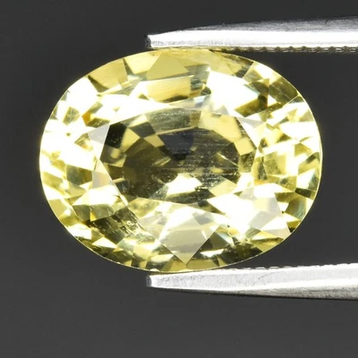 💎 3,00 quilates 10,5 x 8,3 mm VS ovalado natural verdoso amarillo berilo - piedra preciosa de África Foto 1 de 4