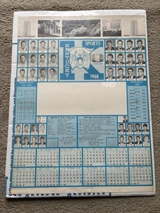 Poster programma basket Kentucky Wildcats 1967 1968 Adolph Rupp Dan Issel - Foto 1 di 5