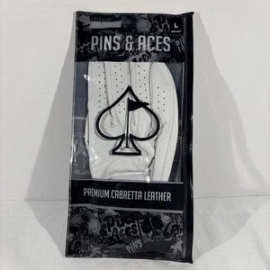 Guanto da golf Pins & Aces design pelle cabretta premium mano destra grande - Foto 1 di 5