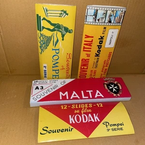 De colección 4 paquetes de diapositivas recuerdo de Malta, Pompeya, Italia diapositivas en película Kodak - Imagen 1 de 17