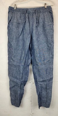 L.L. Bean Linen Pants Womens Size 10 Blue - Image 1 of 4