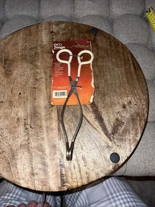 Vintage 10" Ekco U.S.A. Stainless Steel Cooking Tongs with Rubber Coated Handles - Picture 1 of 4