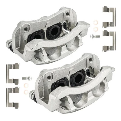 Set of 2 Front Brake Calipers w/ Bracket For Nissan TITAN 2008-2015 41011ZC60B - Imagem 1 de 4