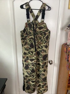 Vintage Walls Blizzard Pruf Waterfowl Camo Insulated Overalls Quilted - Picture 1 of 9