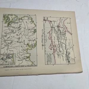 1914 (Print) Map Campaign in North East of Ireland GA #34/35 & west of England - Picture 1 of 5