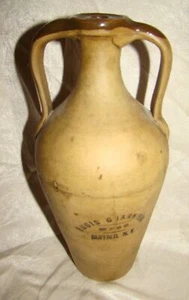 Antique Louis Guarnieri Buffalo NY Advertising Stoneware Pottery Wine Jug - Picture 1 of 8