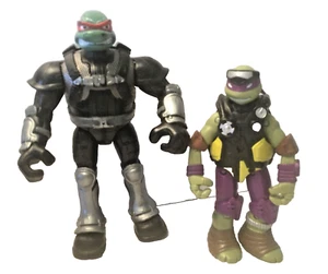 TMNT Stunt Rider Raphael 2007 & Donatello Sub Diver Figures Turtles - Picture 1 of 10