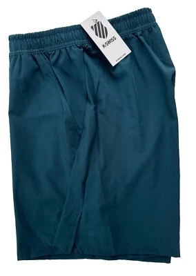 K SWISS Mens Shorts Supercharge 7” Tennis Pickleball Dark Green L XL - Image 1 of 4