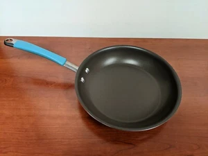 Rachel Ray Hard Porcelain Enamel Nonstick Cookware 10" Pan Skillet  Agave Blue - Picture 1 of 8