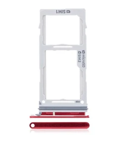 Dual Sim Card Tray Compatible For Samsung Galaxy S10 / S10 Plus (Cardinal Red) - Picture 1 of 3