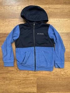 Columbia Boys Jacket Small 8 Jacket Hooded Blue Zip Up Light Weight Kids Youth - Picture 1 of 12