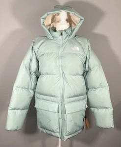 The North Face North Teen Quilted Hooded Junior's Size XXL Muted Pine Parka NWT - Picture 1 of 8