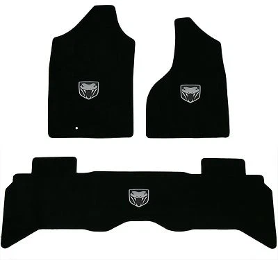 LLOYD MATS Luxe 3 件套地板垫套装道奇 SRT-10 Viper 卡车 * 银色毒蛇头 * — 第 1/4 张图片