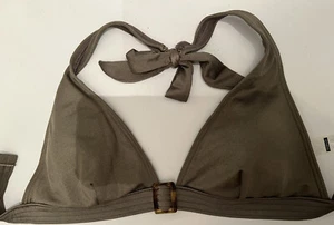 Size 10 Dark Taupe George Bikini Bra Top swimwear Brand New James Bond Ursula - Picture 1 of 5