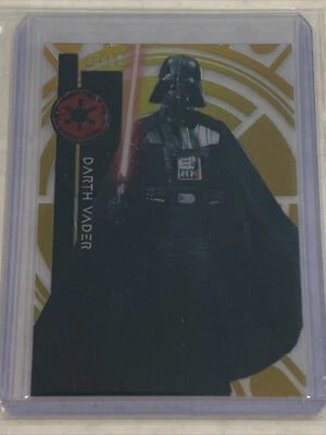 2015 TOPPS STAR WARS HIGH TEK DARTH VADER GOLD DIFFRACTOR #d 38/50 - Image 1 of 4