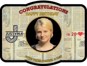 Personalised Sticky Label BIRTHDAY Bottle of Spirits Wine or Champagne 18th+ Age - Picture 1 of 12
