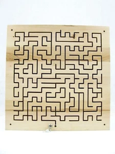 Escape Room Square Maze Wooden Labirinth Wood Labirinth Wood Laze puzzle in l... - Foto 1 di 6