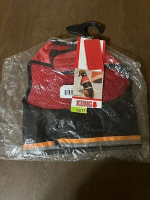 KONG Reflective Dog Vest Safety Red, Black, Orange New Size Medium 12" - Image 1 of 4
