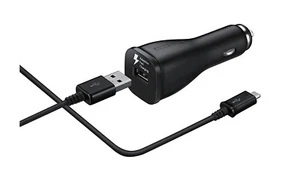 Nuevo Cargador de Coche Rápido Original Samsung Galaxy S6 S7 Note 5 Micro USB Negro OEM  - Imagen 1 de 4