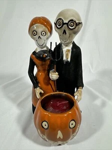 Yankee Candle Boney Bunch 2010 Gothic Farmers Pumpkin Votive Holder - Picture 1 of 6