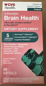 CVS Health 5-Function Brain Health 30 Softgels - EXP 10/2025 - Sealed - Picture 1 of 6