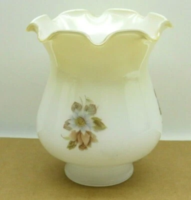 (Pacote com 3) Design Floral Forma Floral Vidro Sombra Claro, Marrom/Branco, Montagem de 2" - Imagem 1 de 4