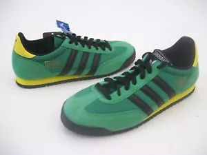 ADIDAS ORIGINALS MENS SUEDE CASUAL SHOES RUNNERS DRAGON TWILIGHT GREEN/BLACK 6.5 - Picture 1 of 12