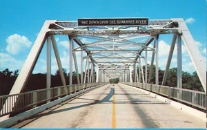 Postal de uno de los hermosos puentes de Florida sobre el famoso río Suwannee Florida - Imagen 1 de 2
