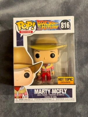 Funko Pop Back To The Future BTTF Marty Mcfly Cowboy 816 Hot Topic - Photo 1/4