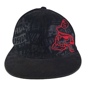 Metal Mulisha Men's Black Baseball Hat Cap Red Skull Letters Hip Hop Flexfit S/M