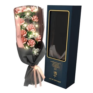 CODE FLORIST Rose Bouquet Building Kit,Artificial Rose Flowers with Gift Box,... - Picture 1 of 6