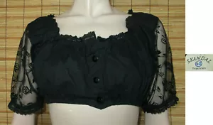 SCHWARZE DIRNDLBLUSE - SPITZE - COTTON/POL. - SKANDAL TRACHTEN - GR. 40 - Bild 1 von 1
