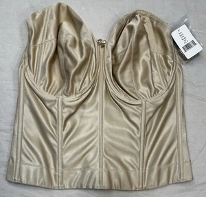 ELILA Bustier Bra 42F Strapless Longline Underwire Stays Nude Convertible 6421 - Picture 1 of 15