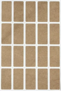 Etiqueta rectangular de color Kraft en varios tamaños (40 mm x 19 mm-100 mm x 50 mm) 15 hojas - Imagen 1 de 16
