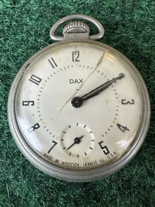 Vintage American westclox dax pocket watch, 49mm case Not Running - Picture 1 of 8