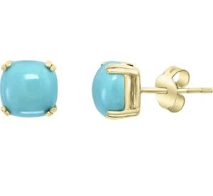 NEW! EFFY TURQUOISE & 14K GOLD STUD EARRINGS/MSRP $1,500 - Picture 1 of 3