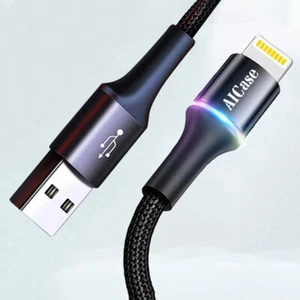 LED iPhone Charger Cable Data Cord for iPhone 14 13 12 11 Pro XS Max 7 8 6s Plus - Picture 1 of 12