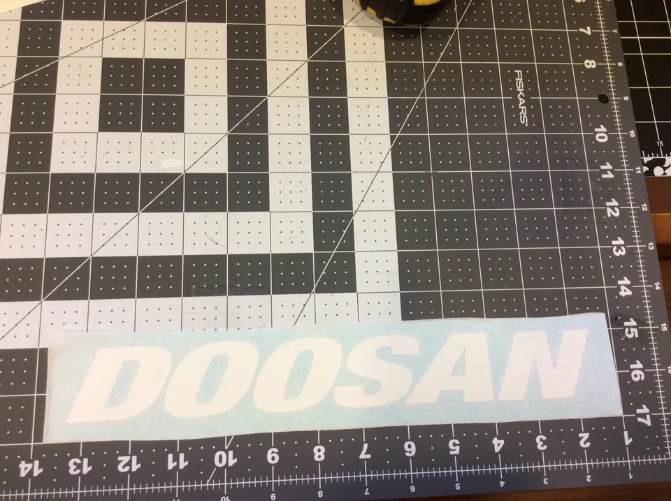AFTERMARKET Doosan Forklift Decals in White