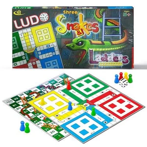 Ludo Snakes & Ladders Deluxe Board Game Play With Family & Children For All Age - Picture 1 of 8
