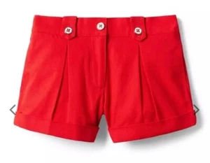Janie and Jack red Pleated Button Short size 7 new with tags  - Picture 1 of 3