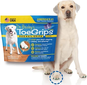 Dr Buzby'S Xlarge Toegrips for Dogs - Instant Traction on Wood/Hardwood Floors - - Picture 1 of 6
