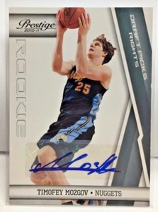 Timofey Mozgov 2010-11 Season Update Prestige Draft Picks Rights RC Auto #'d/199