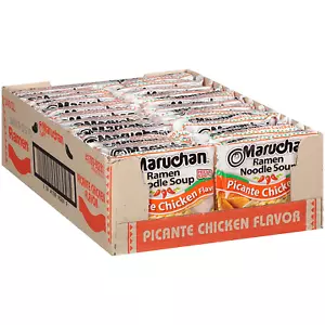 Maruchan Ramen Noodles Picante Chicken Flavor 3 Oz Pack of 24 individual packs - Picture 1 of 5
