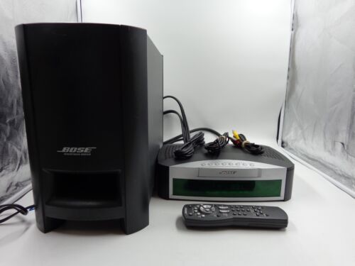 BOSE Model AV3-2-1 Media Center W/ Subwoofer Remote Plus Cords Tested Working VG