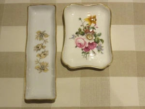 Coimbra Portugal footed Mint dish + Coalport Ludlow trinket dish - Picture 1 of 3