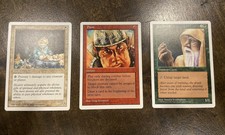 3 MTG Fifth Edition Cards - Mint Condition: Panic, Ley Druid, Samite Healer 1997